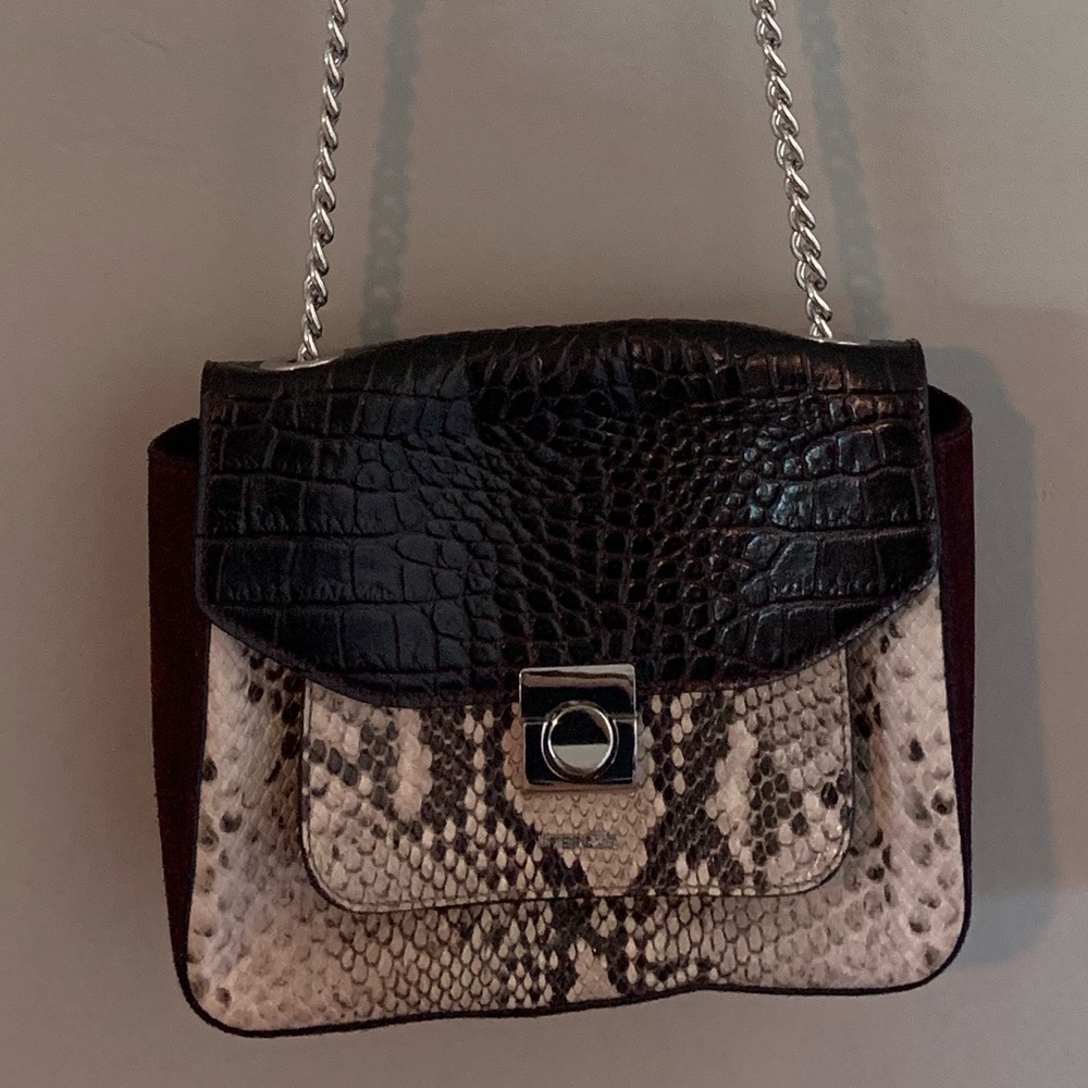 Uterque Snake Skin and Suede Crossbody